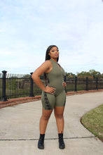 Load image into Gallery viewer, Essential Romper &amp; Headband Set- Olive
